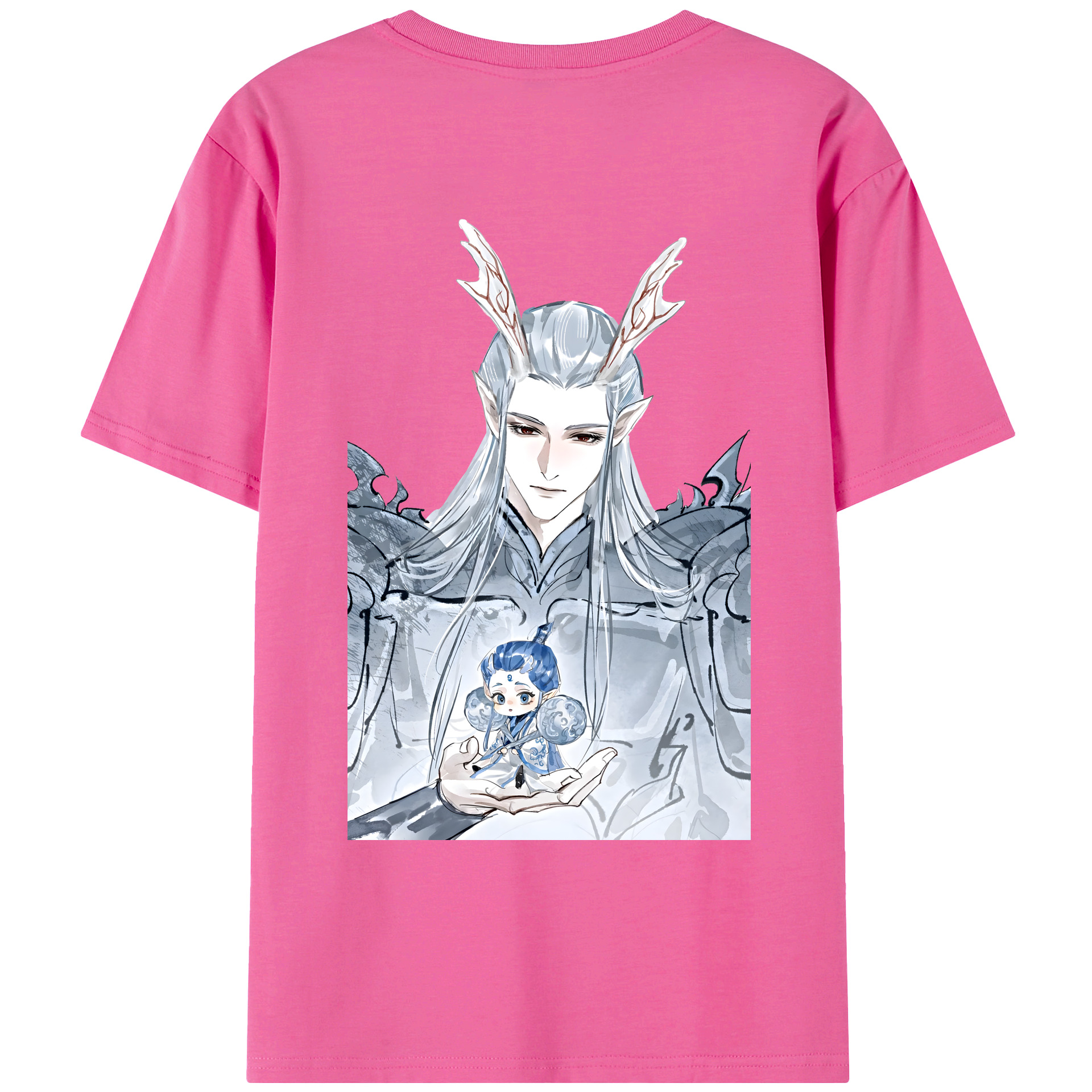 （画像用） Ne Zha 2 ナタ 魔童の大暴れ レディース半袖Tシャツ(バックプリント)